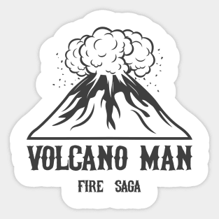 Volcano Man Sticker